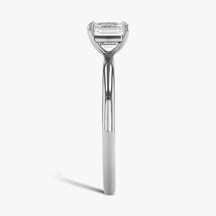 Classic 0.93ct Diamond Solitaire Ring Emerald Cut, Claw Set_4