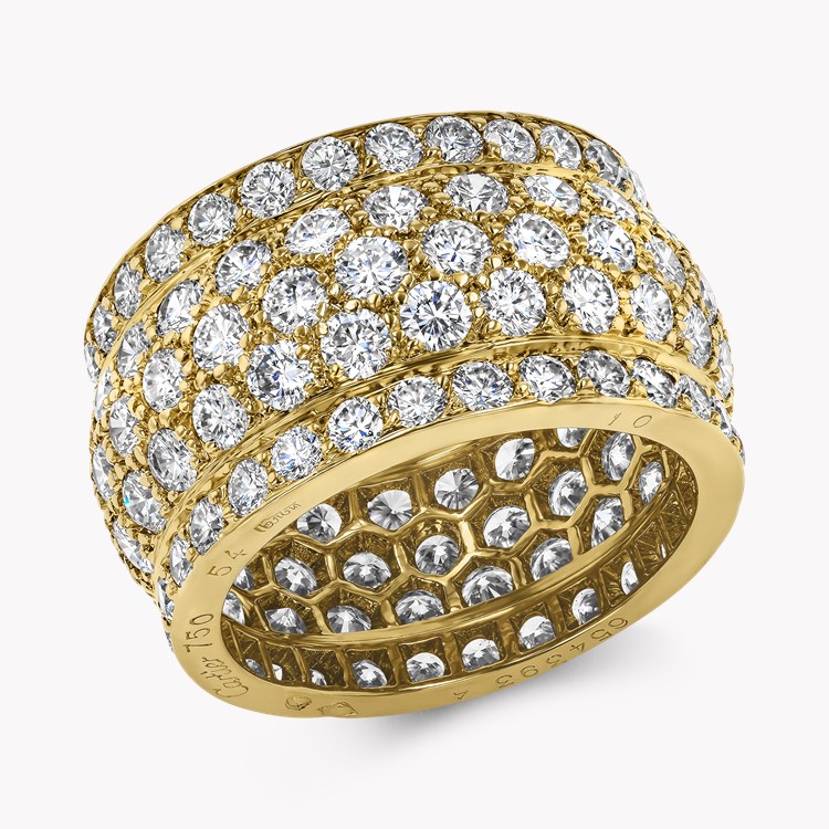 Cartier 1990s Nigeria Collection 5.00ct Diamond Ring Brilliant Cut, Pavé Set_1