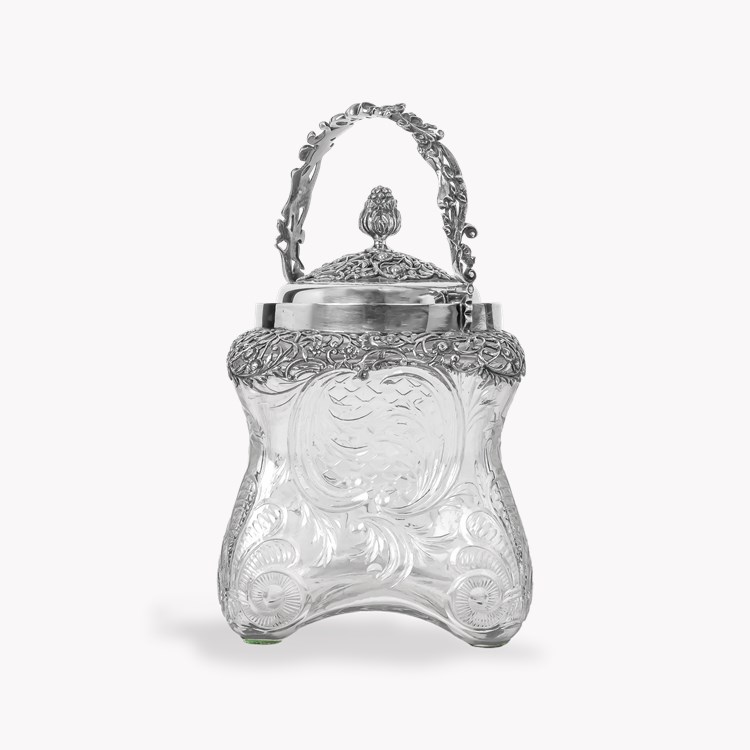 Victorian Silver Biscuit Jar Hallmarked London_2