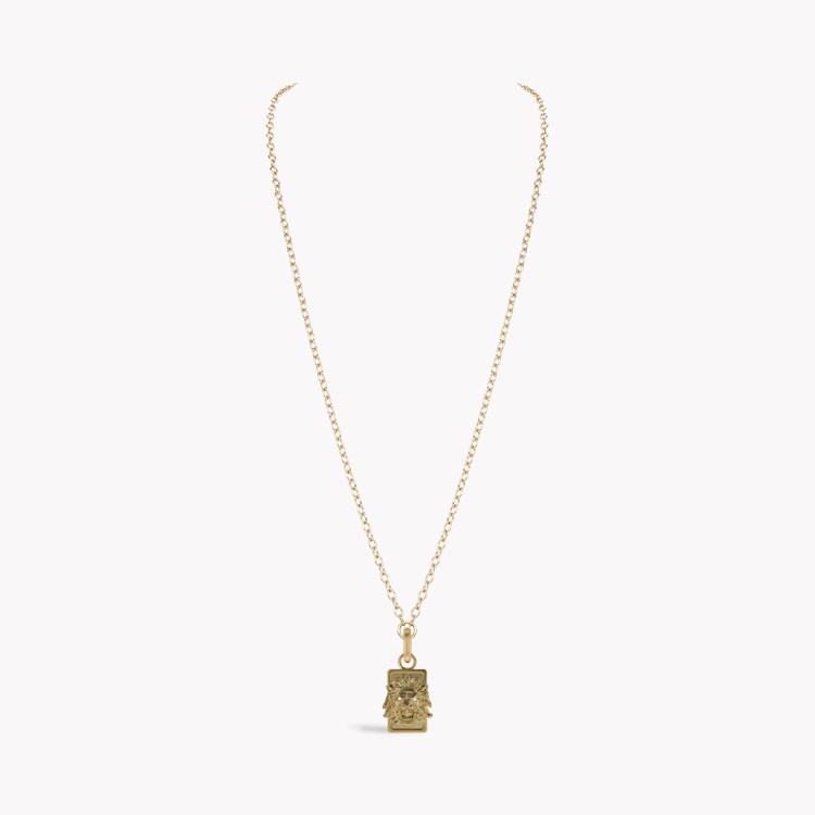 Zodiac Diamond Leo Pendant Charm Brilliant Cut, Rubover Set_3