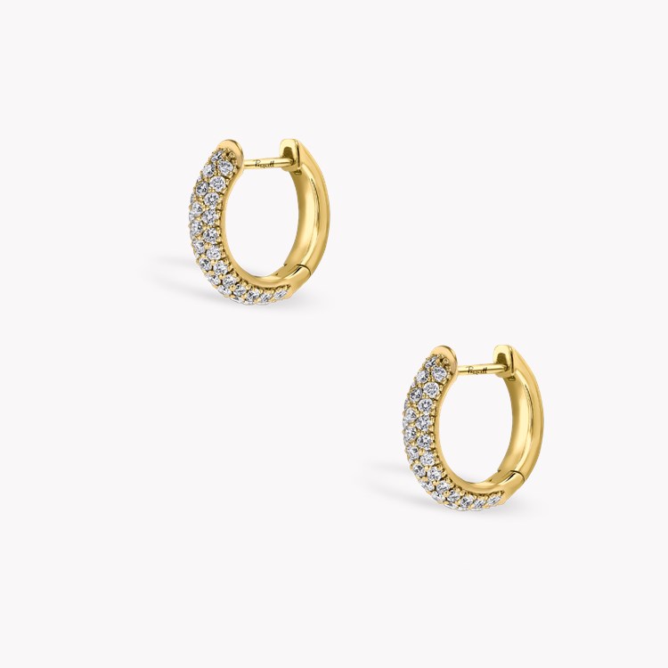 Havana 0.74ct Diamond Hoop Earrings Brilliant Cut, Pave Set_3