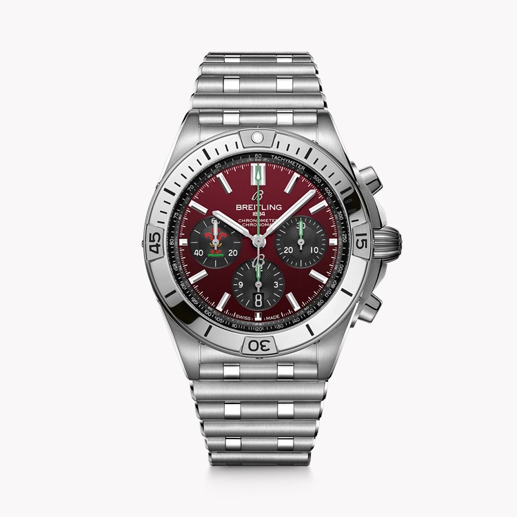 Breitling Chronomat Six Nations Wales 42mm, Burgundy Dial, Baton Numeral_1