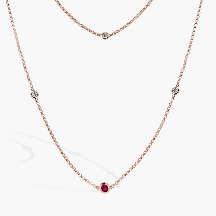 Sundance Ruby and Diamond Necklace Brilliant Cut. Spectacle Set_2