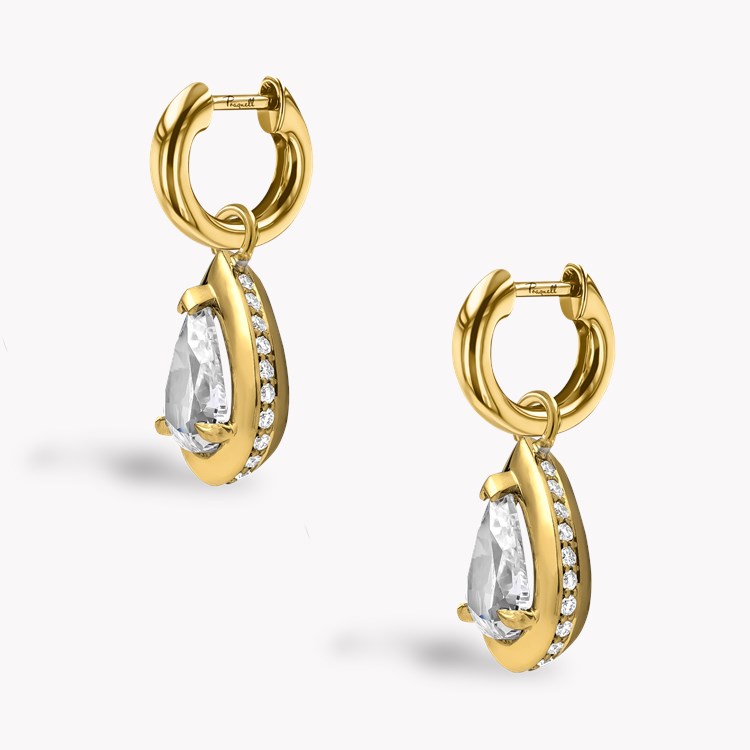 Skimming Stone Pear Shaped 1.64ct Diamond Drop Earrings Pear Shape, Claw Set_3