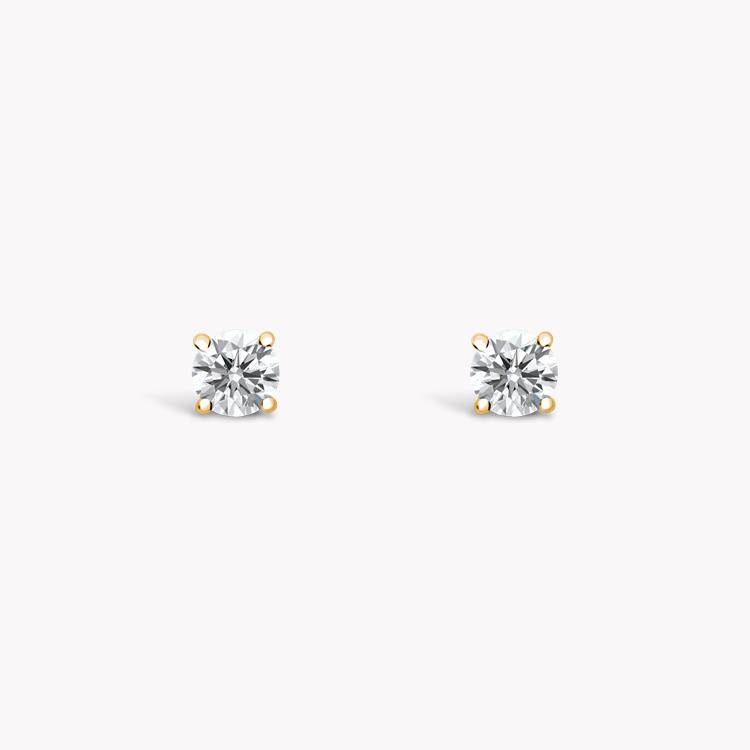 Diamond Stud Earrings 0.40CT in Yellow Gold Brilliant cut, Claw set_1