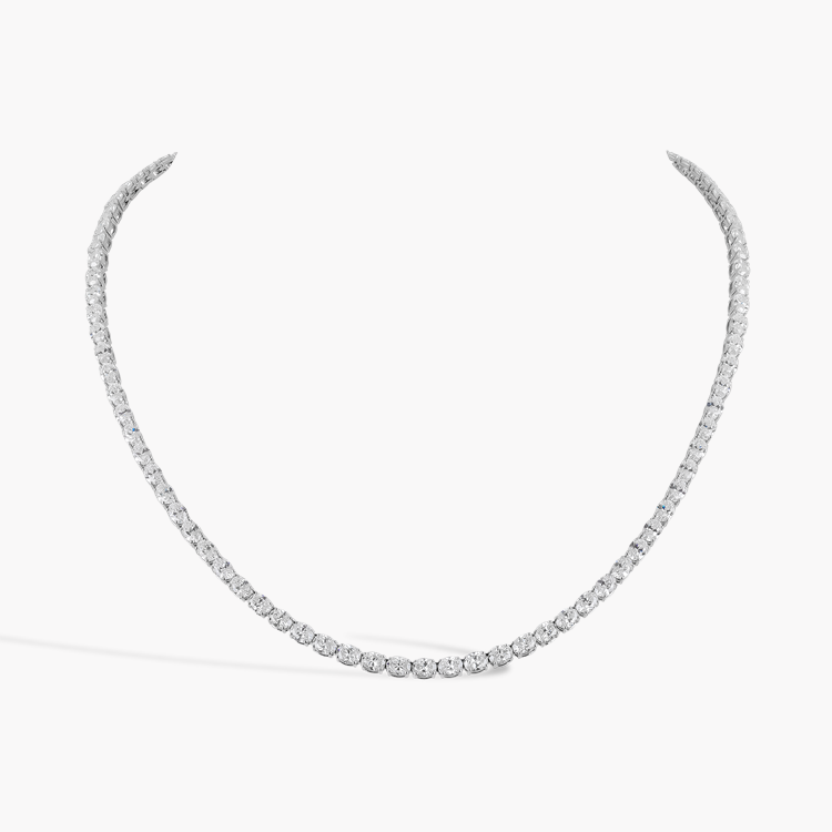 Oval Cut 17.29ct Diamond Line Necklace Oval Cut, Claw Set_1