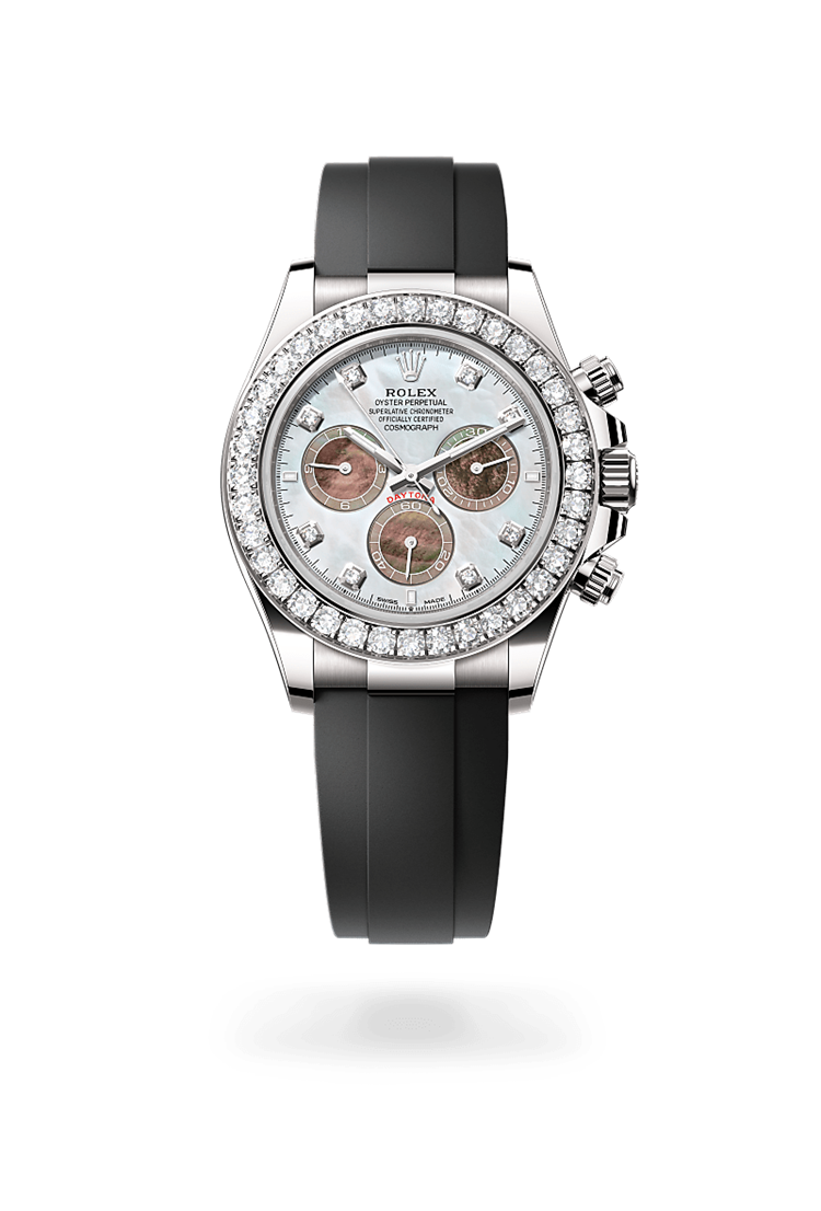 Cosmograph Daytona, Oyster, 40 mm, white gold and diamonds