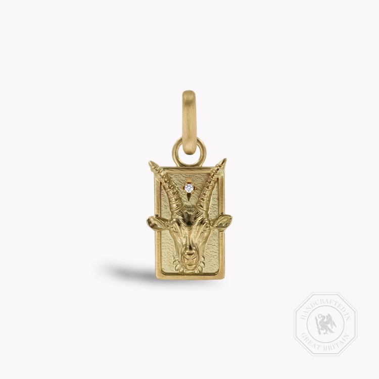Zodiac Diamond Capricorn Pendant Charm Brilliant cut, Claw set_1
