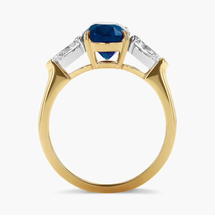 Cushion Cut 2.56ct Madagascan Sapphire and Diamond Ring Cushion Cut, Claw Set_3