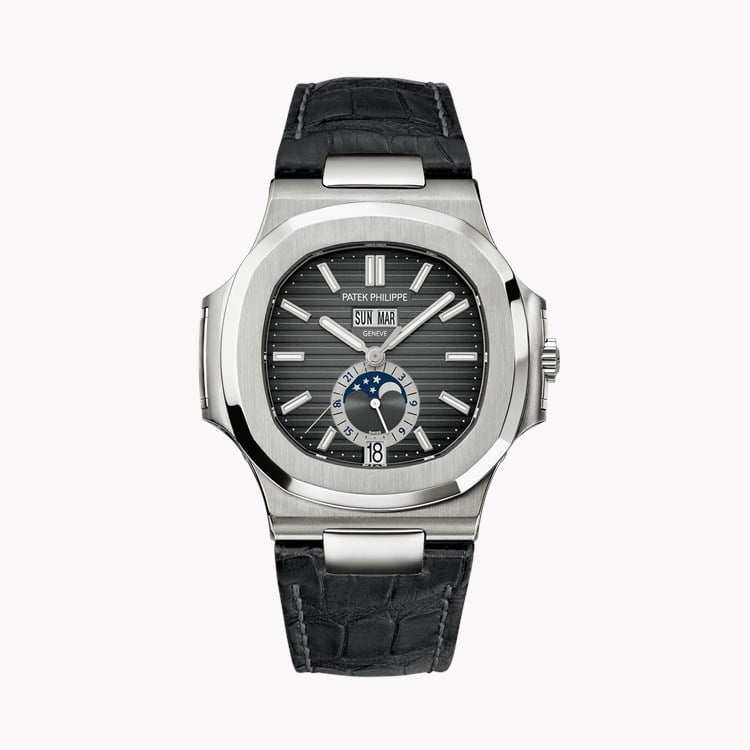 Patek Philippe Nautilus 40.5mm, Black Dial, Baton Numerals_1