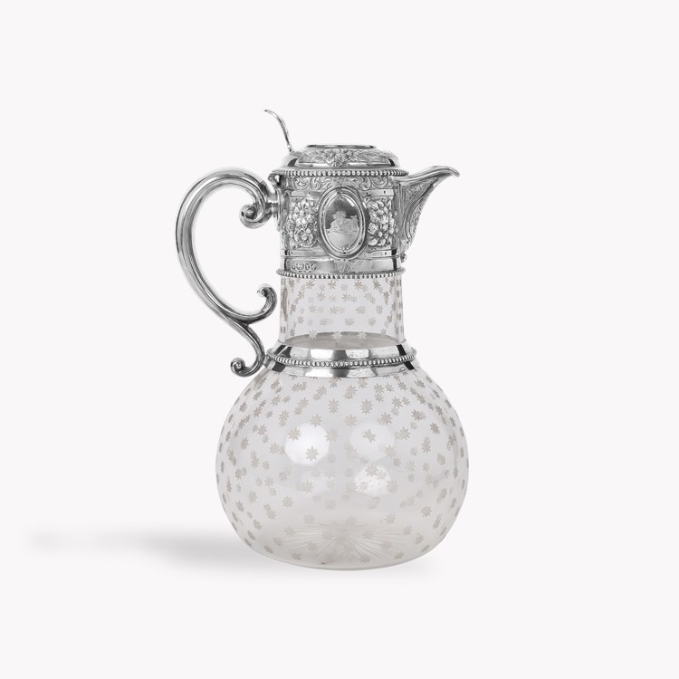 Silver Antique Mounted Claret Jug Hallmarked Sheffield_2