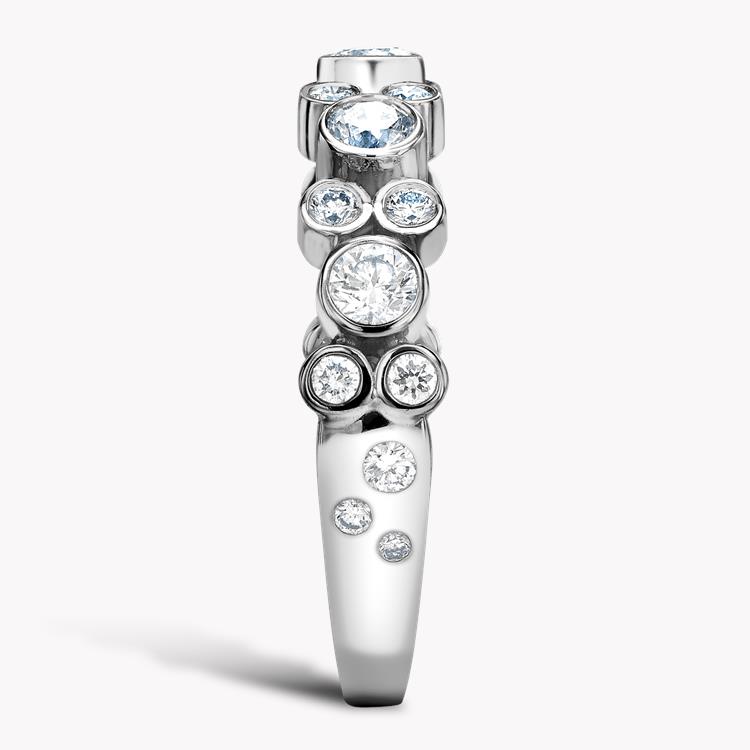 Bubbles Diamond Band Ring Brilliant Cut, Rubover Set_4