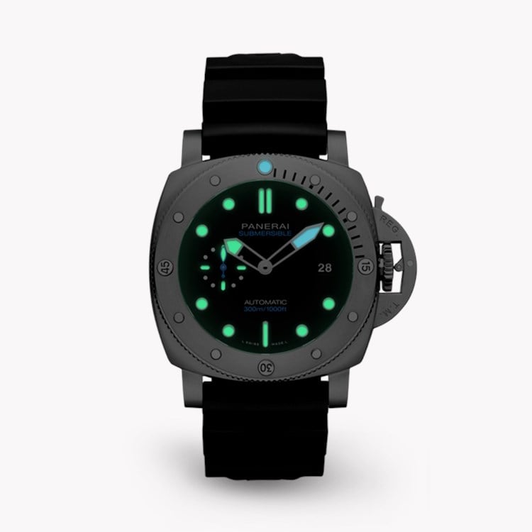 Panerai Submersible QuarantaQuattro 44mm, Black Dial, Baton Numerals_3