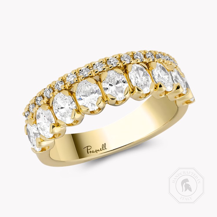 Oval Cut 1.35ct Diamond Half Eternity Ring Oval Cut, Claw Set_1