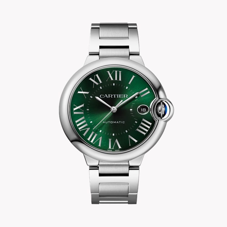 Cartier Ballon Bleu 40mm, Green Dial, Roman Numerals_1