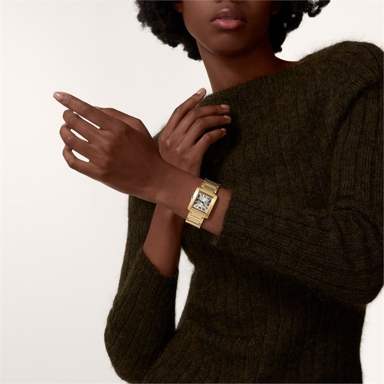 Cartier Tank Française Medium, Gold Dial, Roman Numerals_6