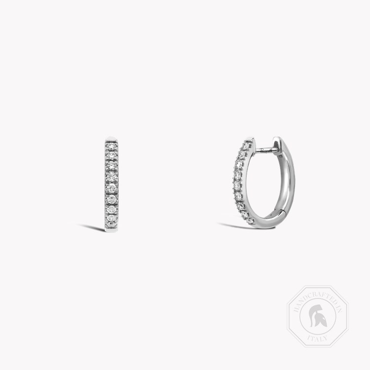Brilliant Cut Diamond Hoop Earrings Brilliant Cut, Grain Set_1