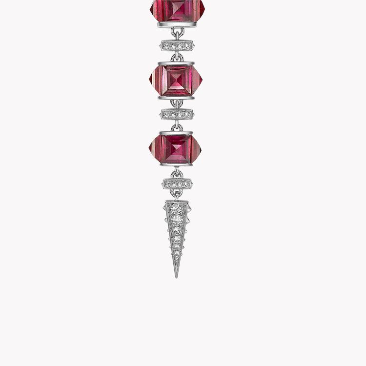 Masterpiece Mixed Cut Ruby & Diamond Earrings  16.58CT in White Gold & Platinum Mixed Cut_2