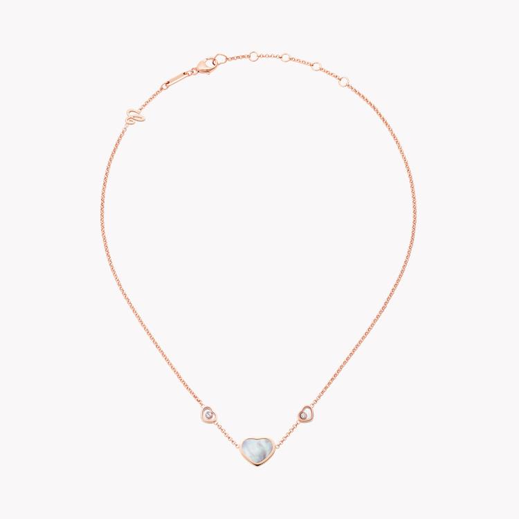 Chopard Happy Hearts Necklace  0.11CT in Rose Gold Heartshape Cut, Rub Over Set_1