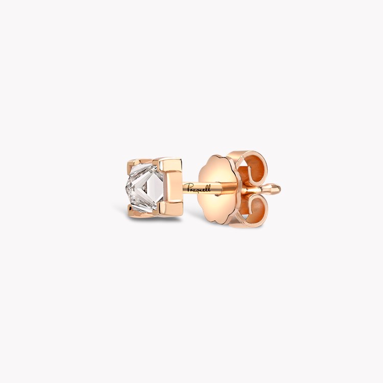 RockChic Diamond Solitaire Earring Princess Cut, Claw Set_2