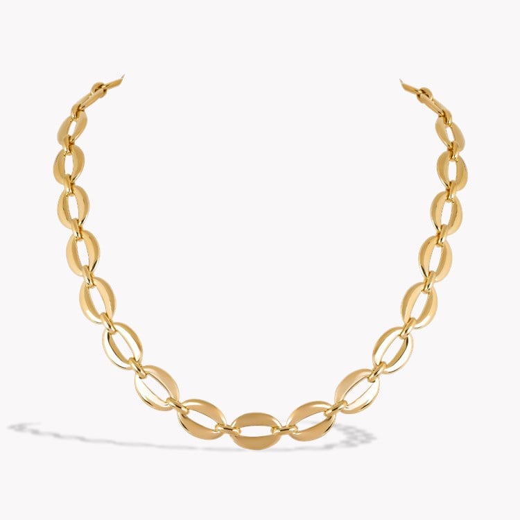 Freya Valkyrie 0.066ct Diamond Oval Link Necklace Brilliant Cut, Rubover Set_1