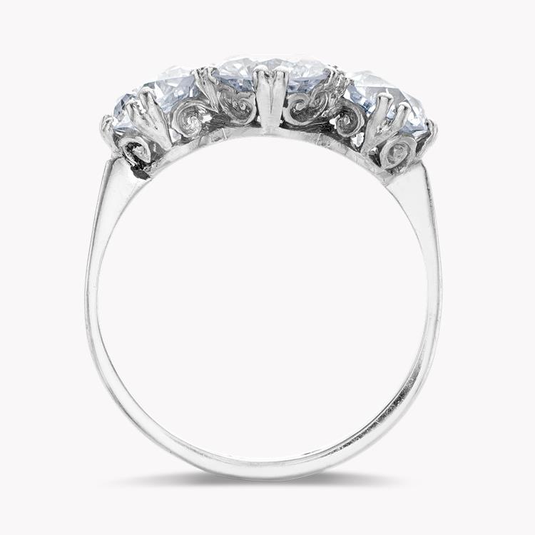 Three Stone Diamond Ring 2.70CT in White Gold Brilliant cut, Claw set_3