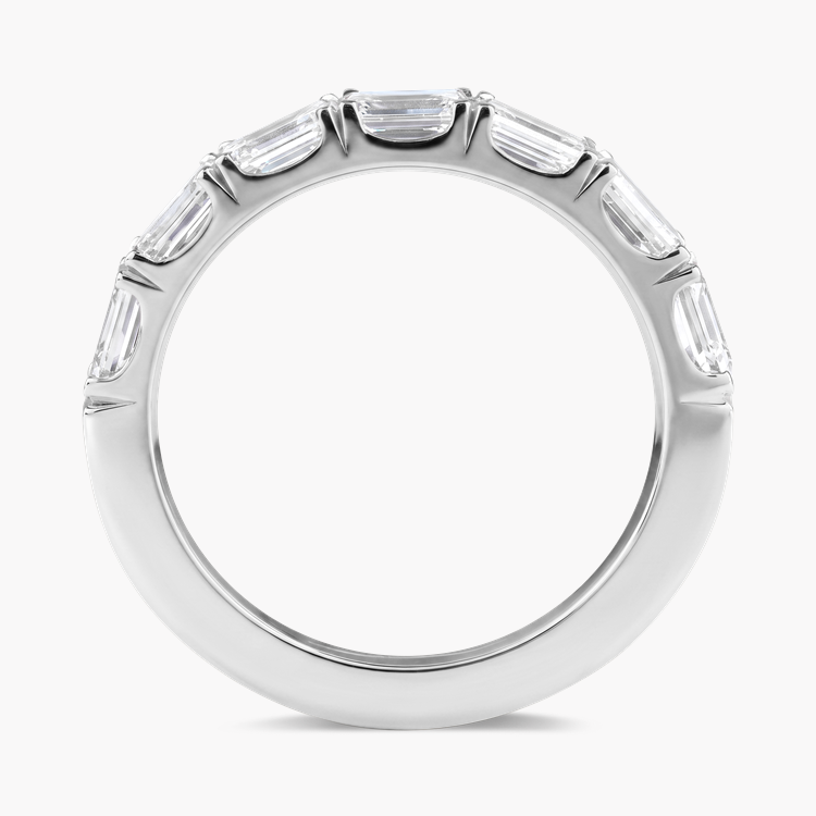 Emerald Cut 2.17ct Diamond Half Eternity Ring Emerald Cut, Claw Set_3