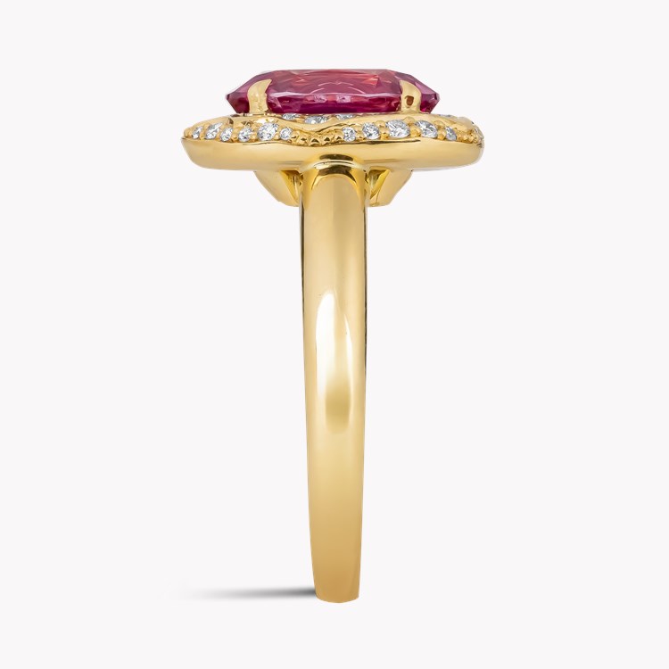 Oval Cut 2.88ct Kitulo Garnet and Diamond Ring Oval Cut, Claw Set_4