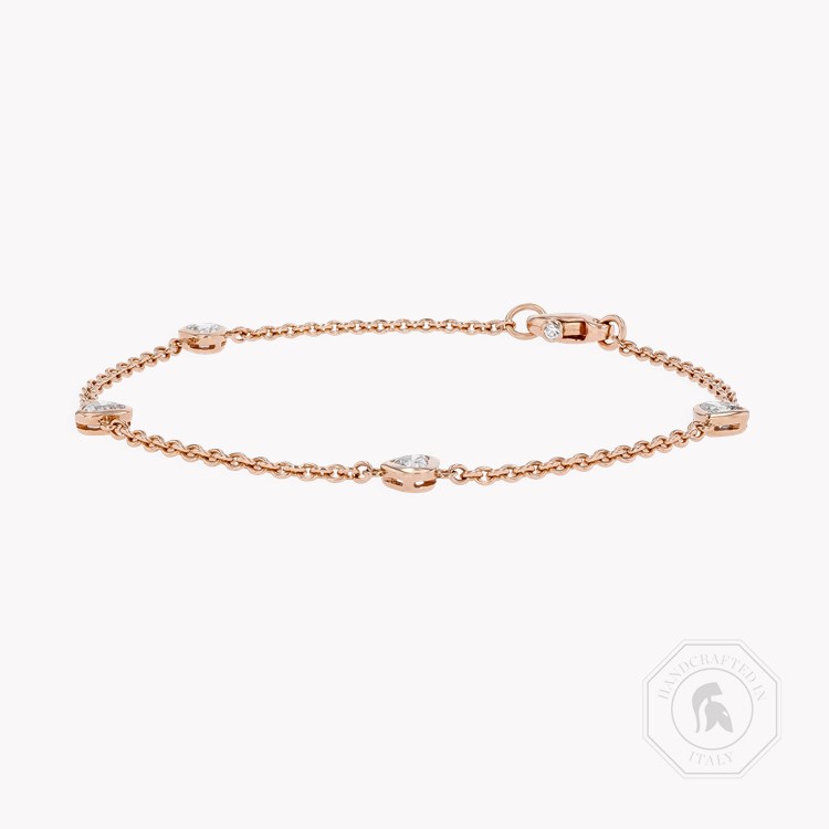 Sundance Heart Diamond Bracelet Heart & Brilliant Cut, Rubover Set_1