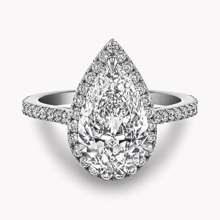 Celestial 3.01ct Pear Shaped Diamond Cluster Ring Pear Shape, Claw Set_2