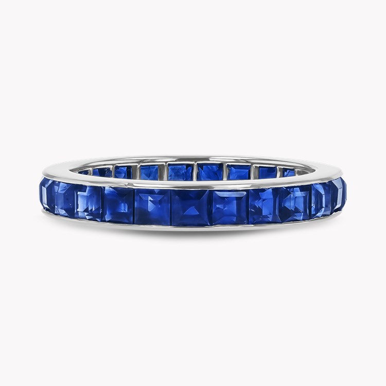 Art Deco 2.75ct Sapphire Full Eternity Ring Carré Cut, Channel Set_2