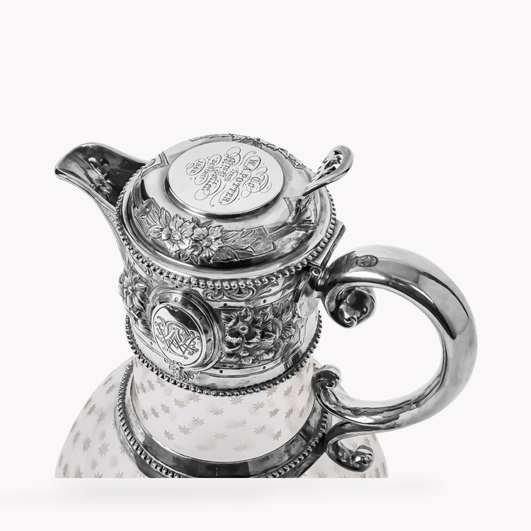 Silver Antique Mounted Claret Jug Hallmarked Sheffield_5