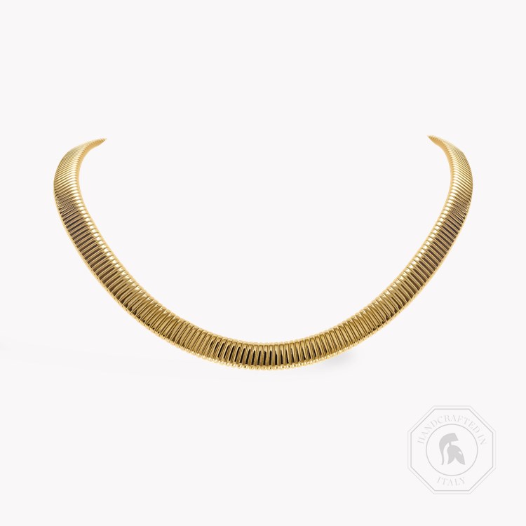 Fine Lines Flat Shape Collar     0.04ct in 18ct Yellow Gold