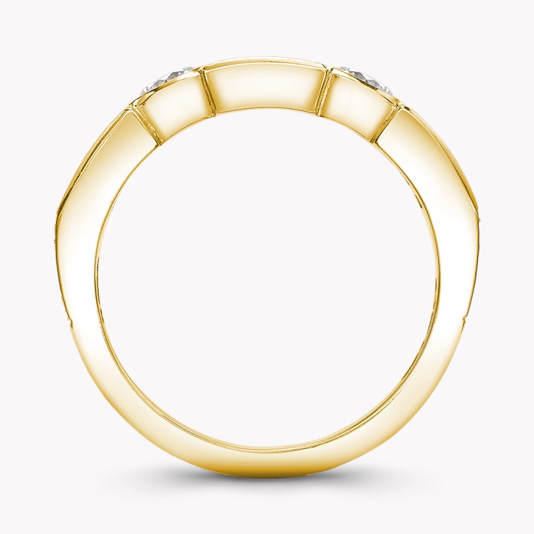 Antrobus Diamond Half Eternity Ring Brilliant & Baguette Cut, Rub Over Set_3