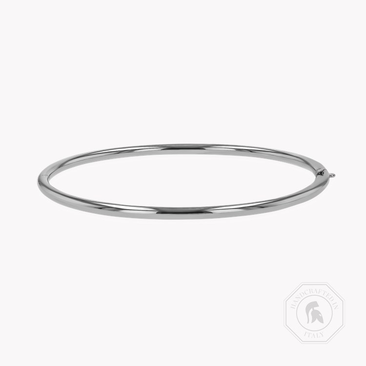 Plain Polished 3mm Round Edge Oval Bangle _1