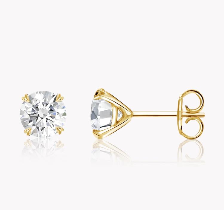 Windsor 1.20ct Botswana Diamond Stud Earrings Brilliant cut, Claw set_2
