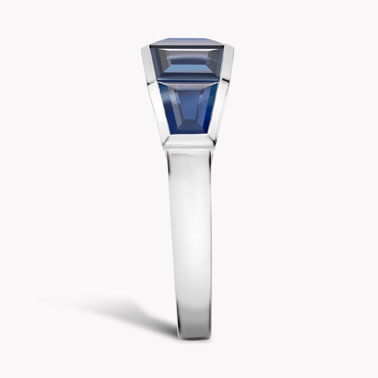 Kingdom Blue Sapphire Ring Carre Cut, Rubover Set_4