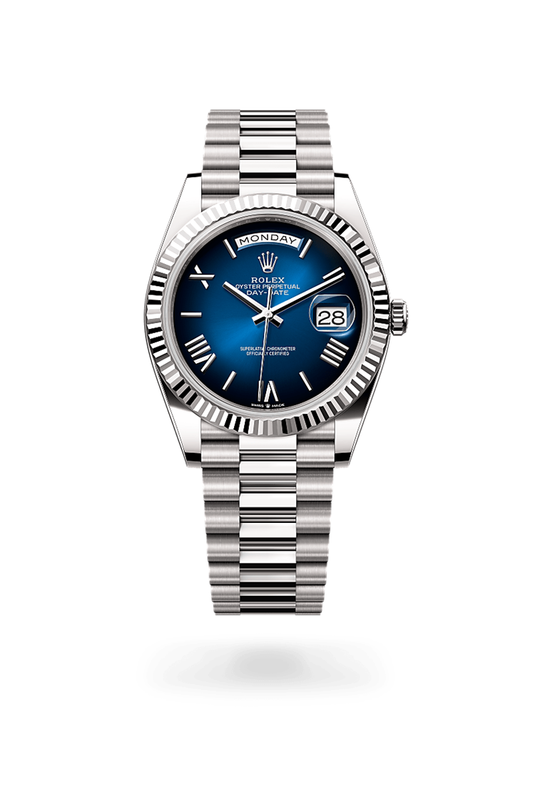 Day-Date 40, Oyster, 40 mm, white gold