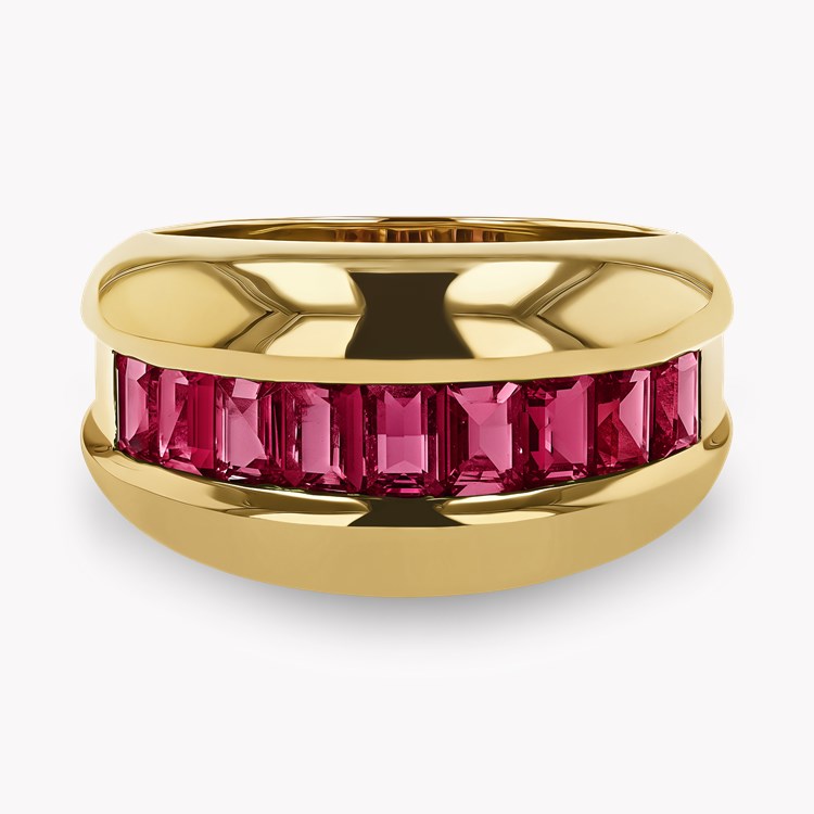 Cartier Ruby Half Eternity Ring Baguette Cut, Rubover Set_2