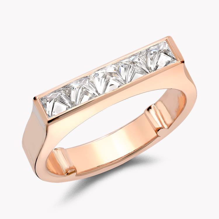 RockChic Flat-Topped Diamond Ring 0.82CT in Rose Gold Princess Cut, Channel Set_1
