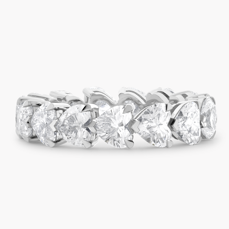 Heart Shaped Diamond Full Eternity Ring Heart Cut, Claw Set_2