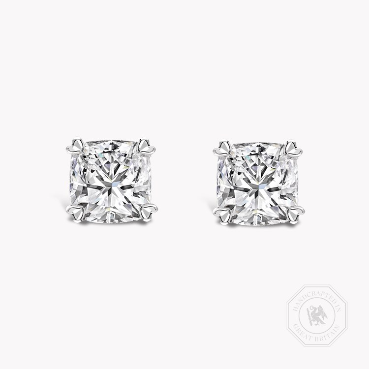 Windsor 2.01ct Cushion Cut Diamond Stud Earrings Cushion Cut, Claw Set_1