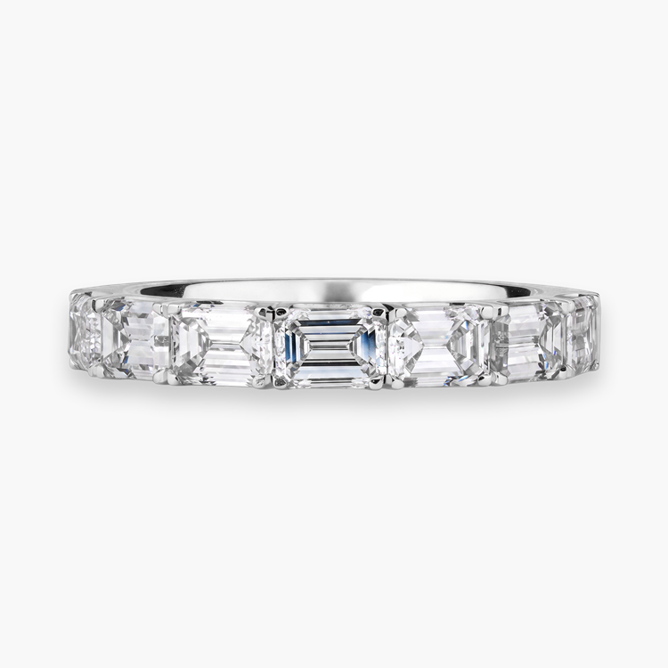 Emerald Cut 2.17ct Diamond Half Eternity Ring Emerald Cut, Claw Set_2