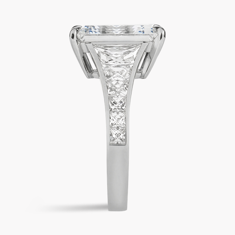 Masterpiece Pragnell Setting 5.02ct Diamond Ring Emerald & French Cut, Claw Set_4
