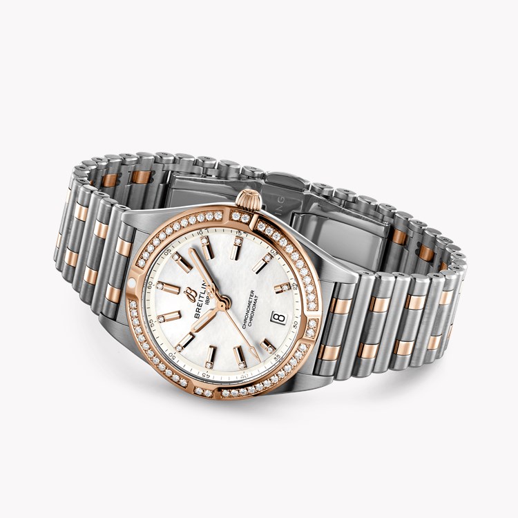 Breitling Chronomat 32 32mm, Mother of Pearl Dial, Diamond Numeral_4