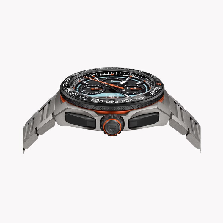 Tag Heuer Formula 1 Chronograph x Gulf 44mm, Black Dial, Arabic & Baton Numerals_2
