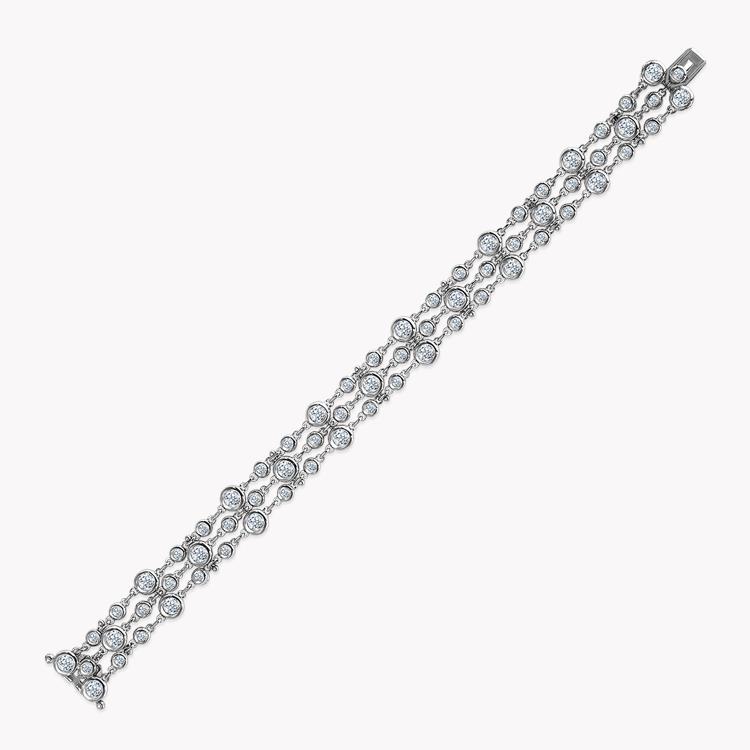 Bubbles Diamond Three-Row Bracelet 5.37CT in White Gold Brilliant Cut, Rubover Set_1