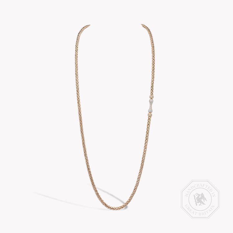 Handmade English Chain 75cm Medium Chain Necklace   in 18ct Rose Gold