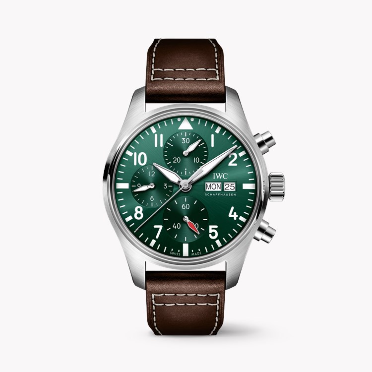 IWC Pilot's Chronograph 41 41mm, Green Dial, Arabic Numerals_1