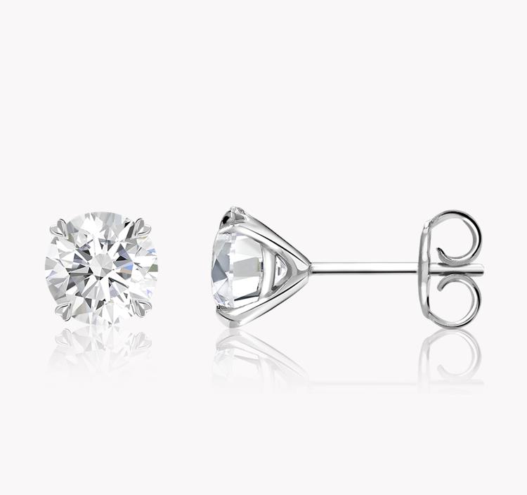 Windsor Diamond Stud Earrings 1.41CT in 18CT White Gold Brilliant cut, Claw set_2